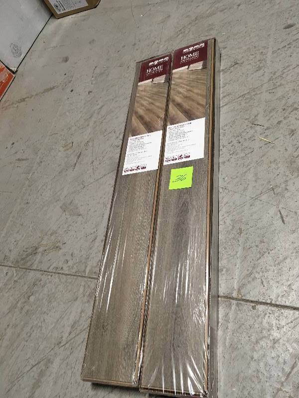lot 36 image: Home Decorators Collection Alverstone Oak 8 mm Thick x 6-18 in. Wide x 47-58 in. Length Laminate Flooring (20.32 sq. ft.  case), Medium