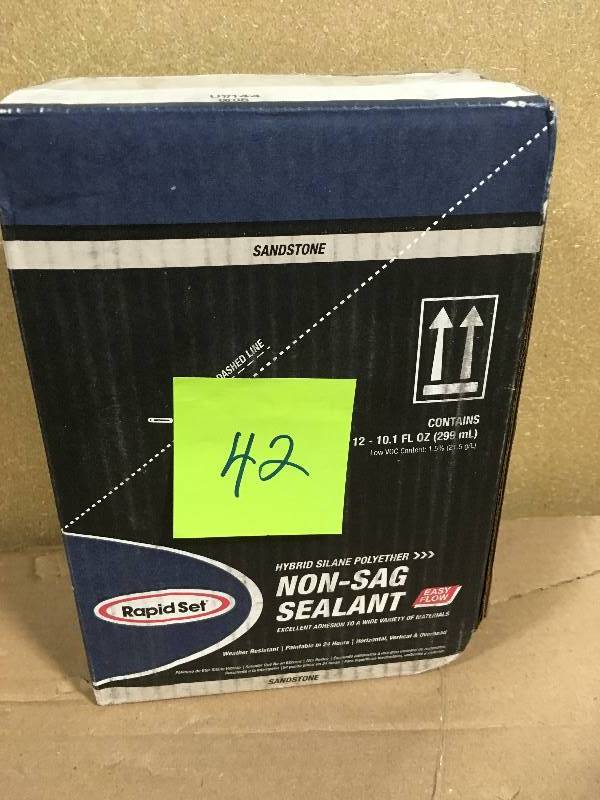 lot 42 image: (12-Pack) Rapid Set 10.1 fl. oz. Rapid Set Non-Sag Sealant (Sandstone)