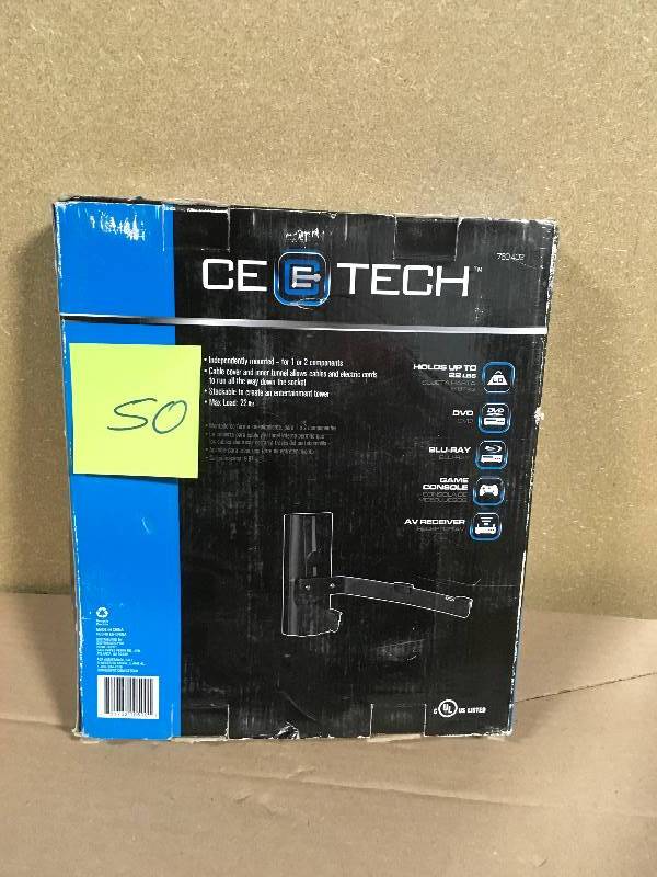 lot 50 image: CE TECH AV Component Shelf Wall Mount
