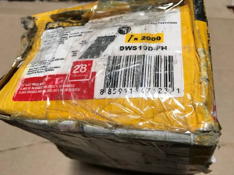 lot 58 image: DEWALT 3 in. x 0.120-Gauge Wire Bright Steel Round-Head Framing Nails (2,000 per Box)