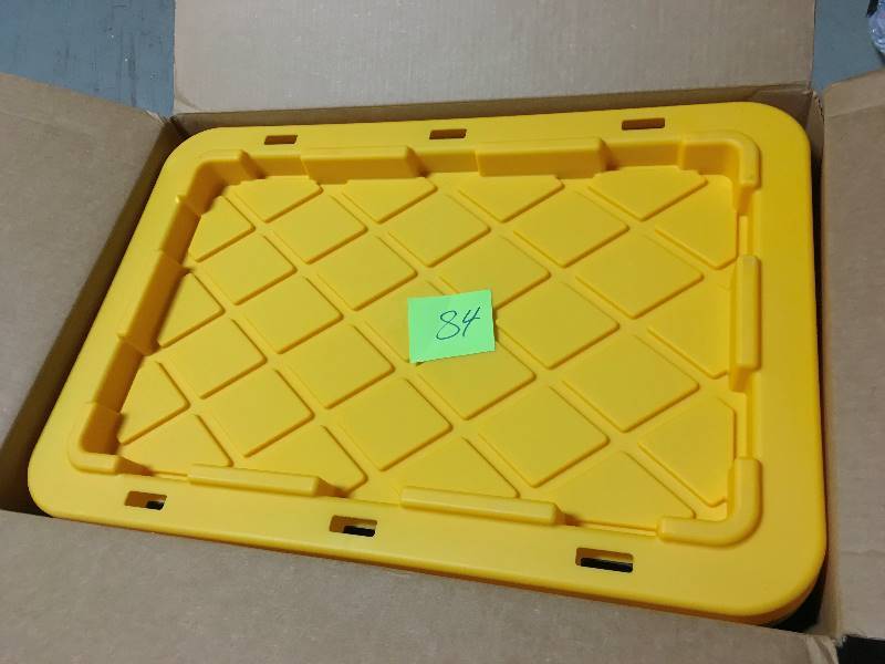 lot 84 image: Durabilt 15 Gal. Tough Tote in Black and Yellow (2-Pack)