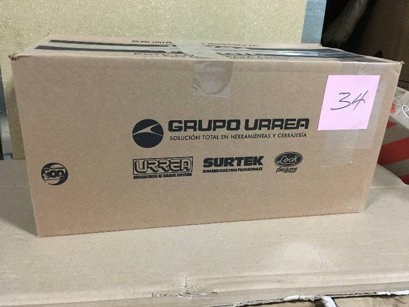 lot 34 image: URREA Heavy Duty Metal Tool Box - 17 in. X 7 12 in. X 7 in.