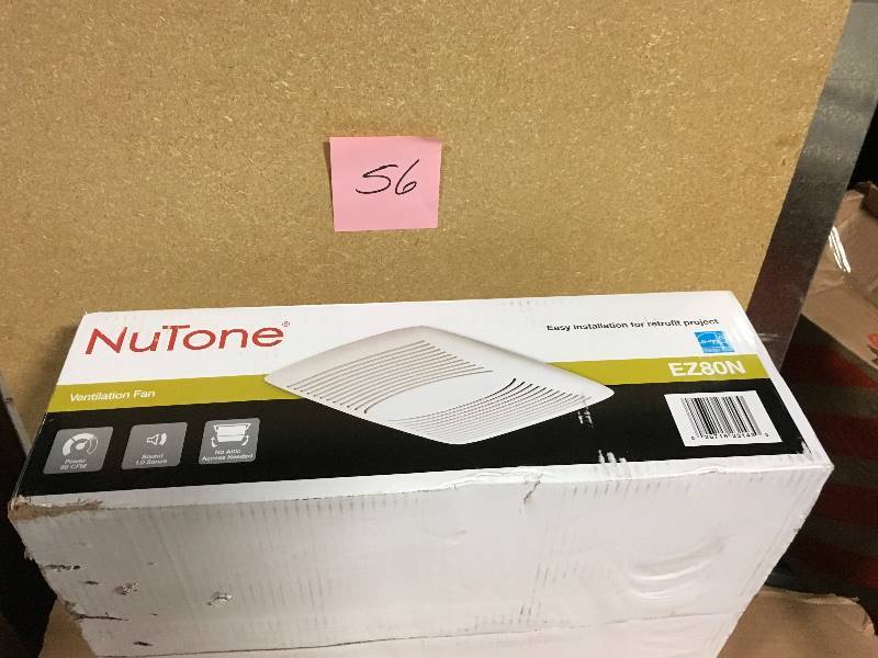 lot 56 image: NuTone EZ Fit 80 CFM Ceiling Bathroom Exhaust Fan, ENERGY STAR