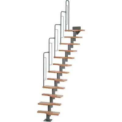 lot 172 image: DOLLE Graz x 9.5-ft Gray Modular Staircase Kit 68540