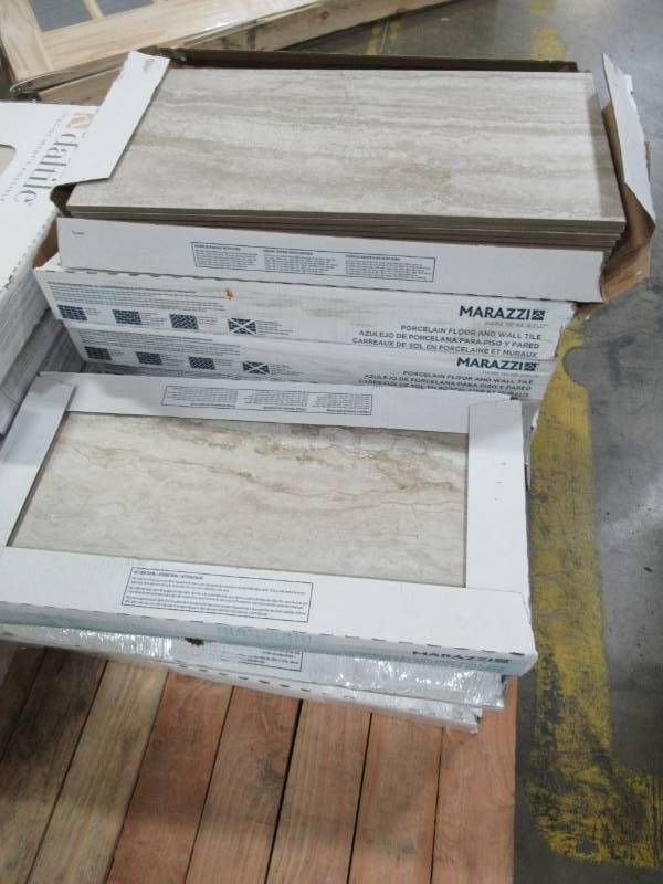 lot 158 image: 9 Cases of Marazzi Vettuno Bisque 12 in. x 24 in. Glazed Porcelain Floor and Wall Tile (15.6 sq. ft.  case), VT191224HD1P6