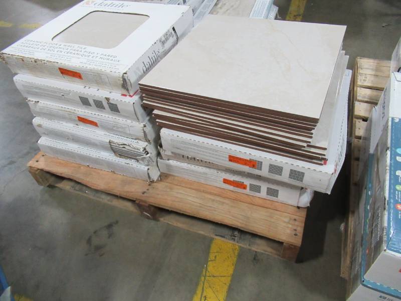 lot 159 image: Approximately 10 Cases of Daltile Hamilton Khaki 18 in. x 18 in. Ceramic Floor and Wall Tile (17.76 sq. ft.  case), HA011818HD1P3