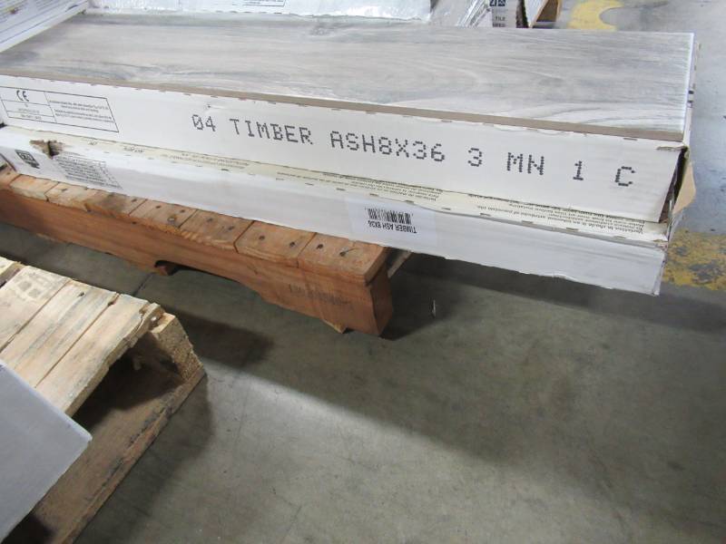 lot 163 image: 2 Cases of MSI Timber Ash 8 in. x 36 in. Glazed Porcelain Floor and Wall Tile (16 sq. ft.  case), NHDTIMASH8X36