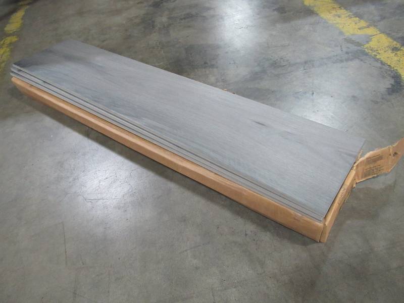 lot 164 image: 1 Case of Viking Forest Products 8 in x 36 in Excursion Denali Wood Look Tile - 6 pieces per case (12.00 sq ft.case), CFTIEXN20