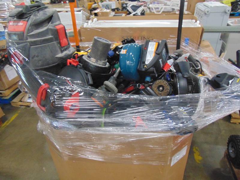lot 74 image: Wholesale Outdoor Power Pallet As-Is - POWER TOOLS, SHOP EQUIPMENT AND MORE