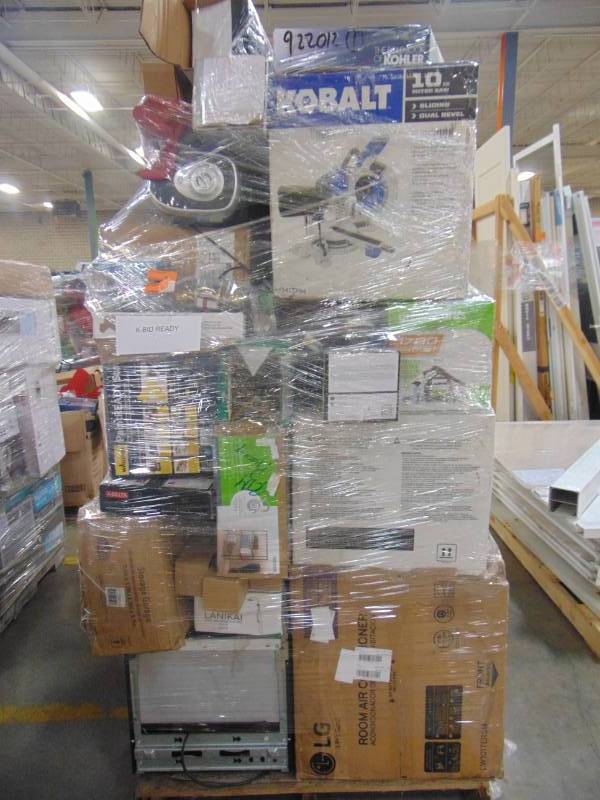 lot 76 image: WHOLESALE MIXED PALLET OF RETURNS - SHOP EQUIPMENT, SMALL APPLIANCES, GARAGE ITEMS AND MORE