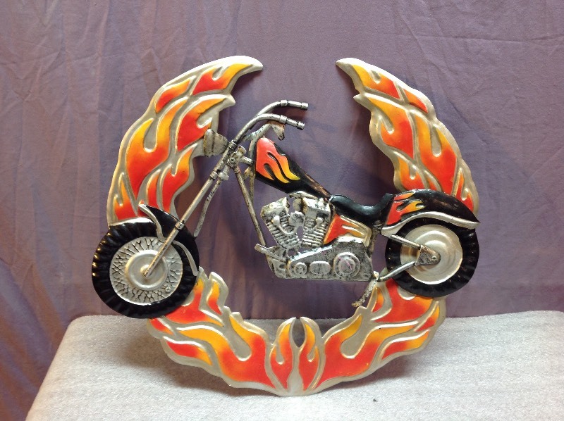 Metal Motorcycle Wall Hanging