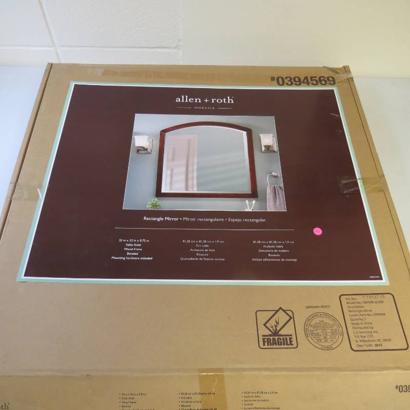lot 29 image: Allen & Roth - Moravia - Bathroom Vanity or Hallway Mirror