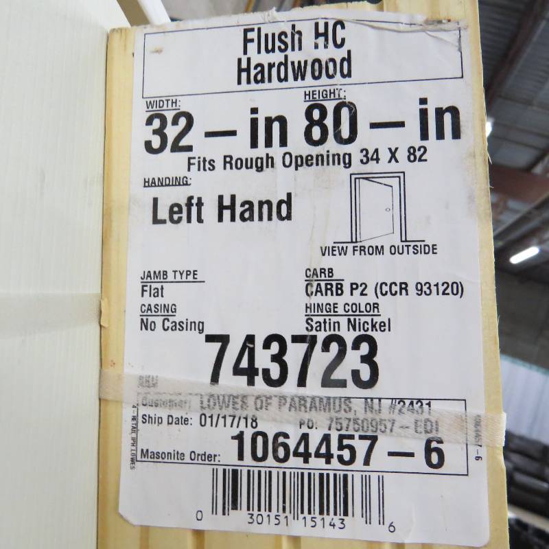 lot 34 image: Masonite Traditional Pre-Hung Door