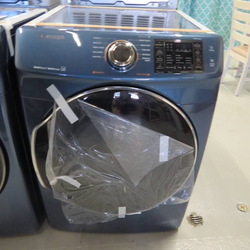 lot 55 image: Samsung - 7.5 cu ft - Front-Load Electric Dryer - in Azure Blue