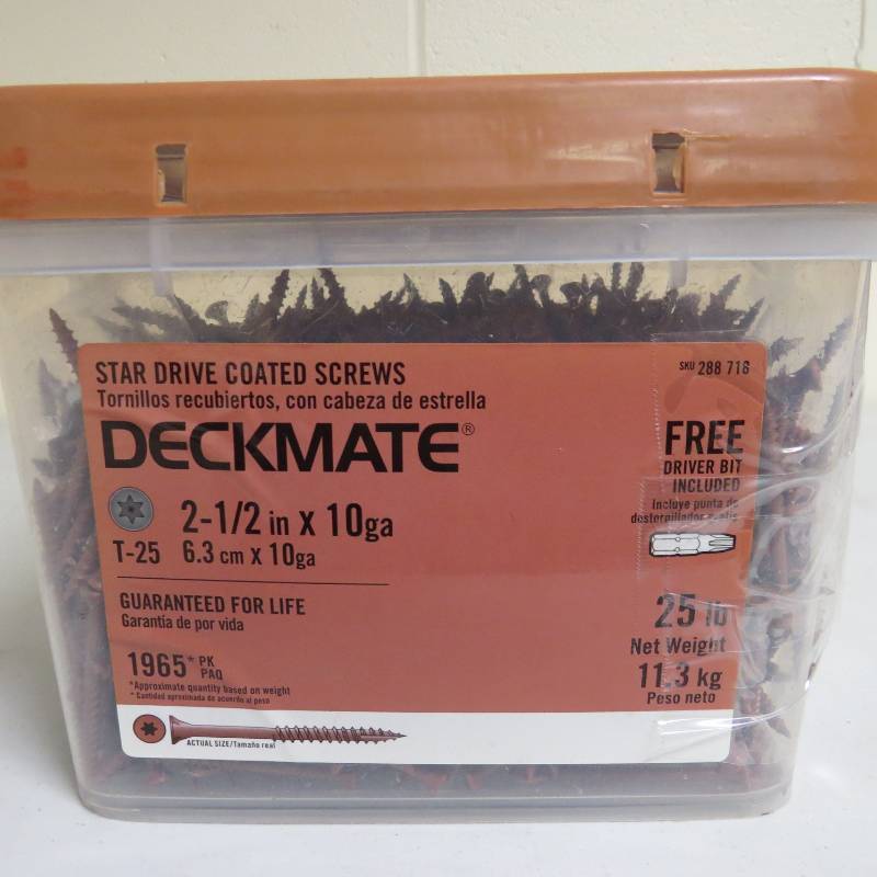 lot 76 image: DeckMate 2-12-in x 10ga Deck Screws - 25lbs