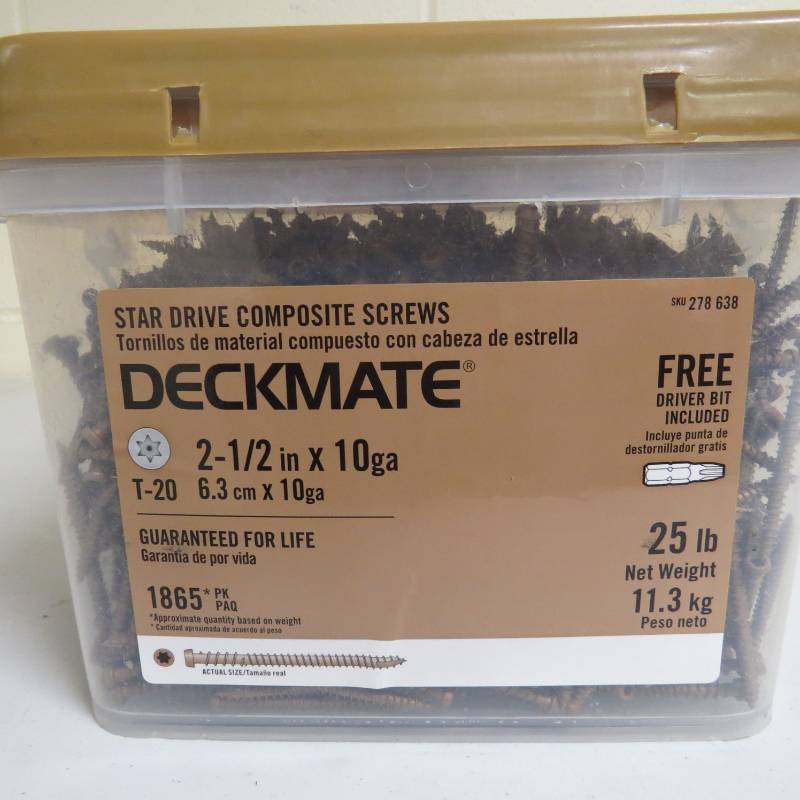lot 77 image: DeckMate 2-12-in x 10ga Deck Screws - 25lbs