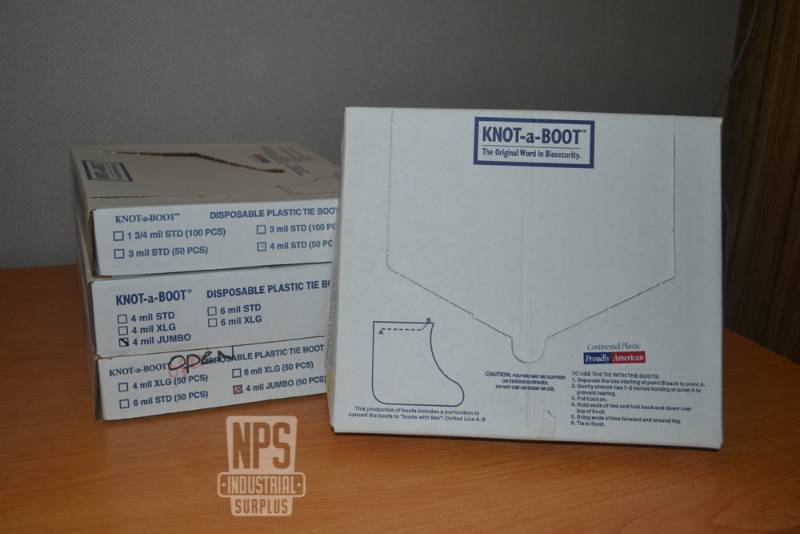 lot 39 image: NEW 4 Cases of Knot-A-Boot Disposable Boot Covers