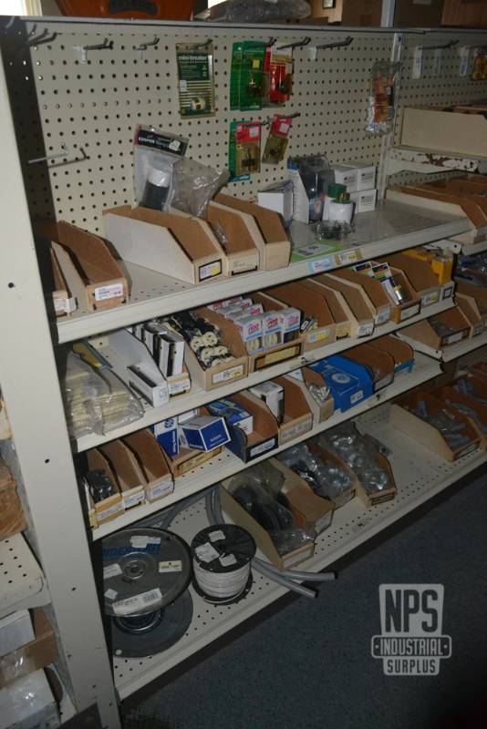 lot 59 image: Contents of Shelves 1,2,3,4 - Electrical, Wire and More