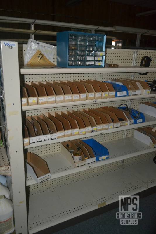 lot 62 image: Contents of Shelves 12,13,14,15  - Brass Fittings, Parts Organizers and More