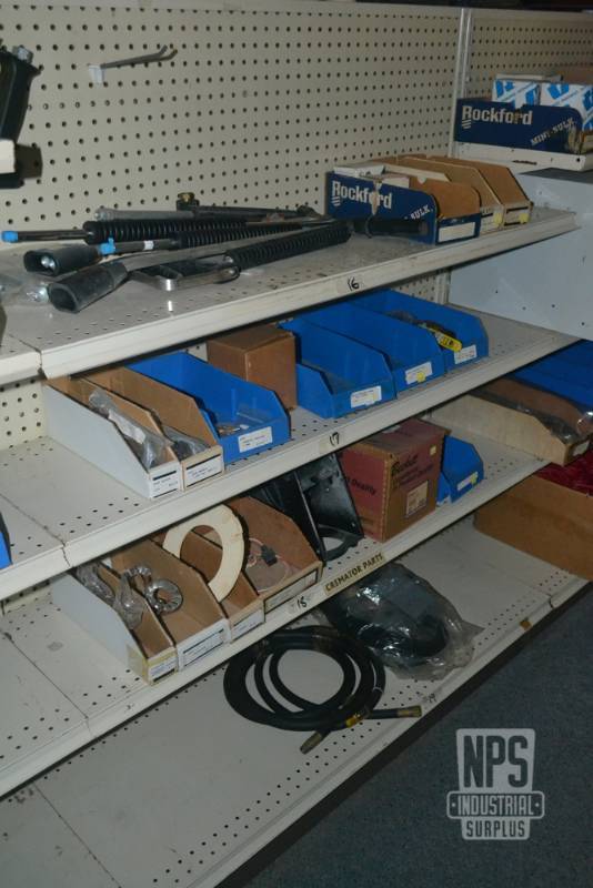 lot 63 image: Contents of Shelves 16,17,18,19  - Brass Fittings, Pressure Washer parts and More