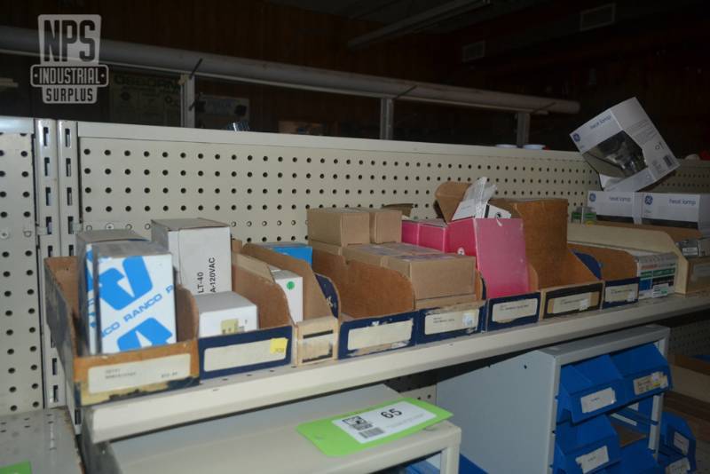 lot 64 image: Contents of Shelf 20  - Electrical, Relays, Humidistats and More