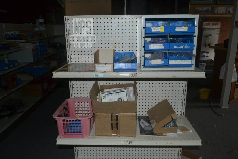 lot 67 image: Contents of Shelf 138,139  - Sensors, Parts Bins  Organizers, Asst. Hardware