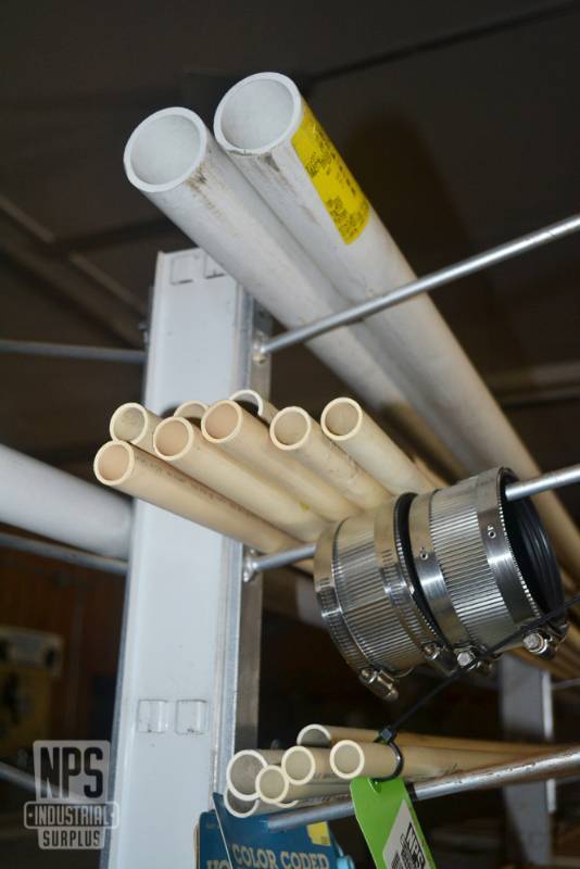 lot 88 image: Assorted Lengths of PVC Pipe, Conduit and More on Top of Shelf