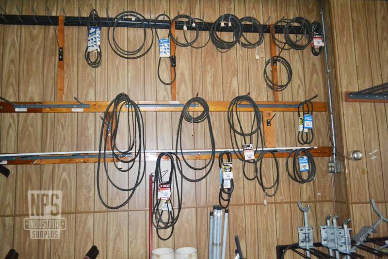 lot 126 image: ALL V-Belt Inventory on Wall w Reacher