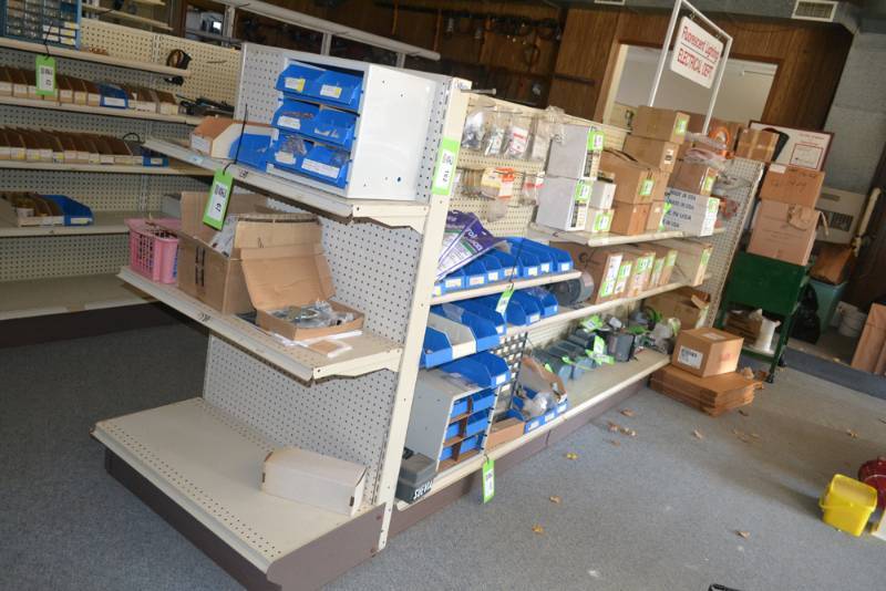 lot 162 image: (3) 4 Sections of Gondola Store Shelving