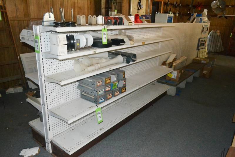 lot 165 image: (5) 4 Sections of Gondola Store Shelving