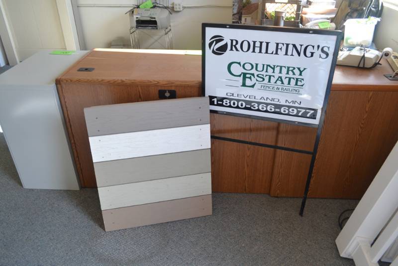 lot 220 image: Steel Yard Sign Frame and Sample Deck Section