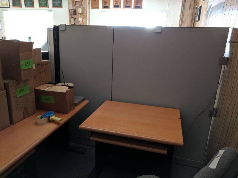 lot 174 image: (3) Cubicle Wall Partitions