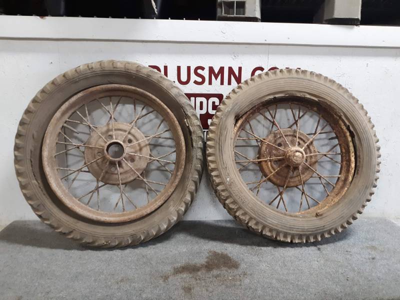Pair of FORD Model A Rims w Tires