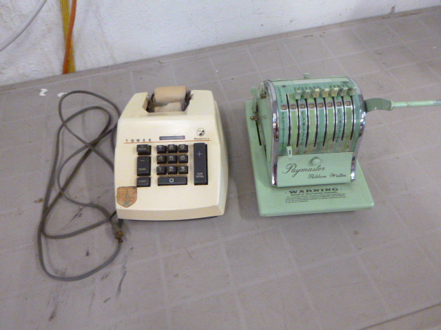 lot 18 image: Vintage Calculator and Paymaster Ribbon Writer