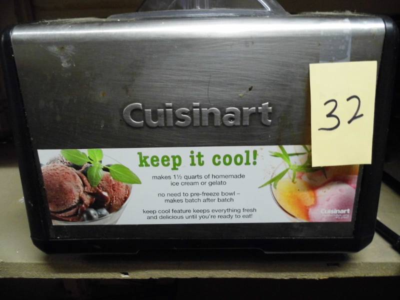 lot 32 image: Cuisinart Ice Cream Maker