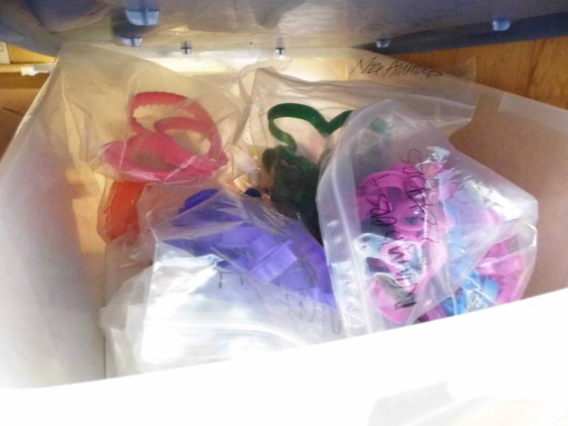 lot 94 image: Tote of Cookie Cutters