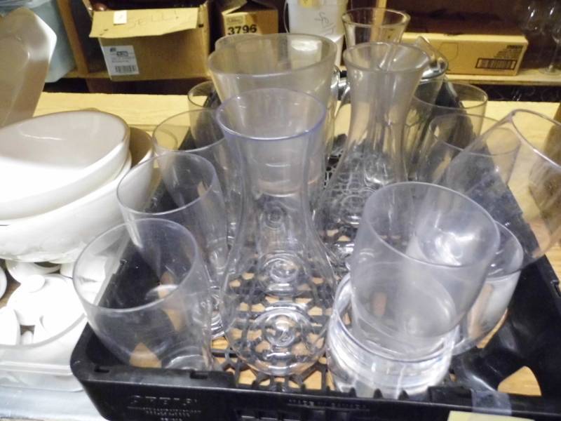 lot 100 image: Plastic Glasses - Bowls