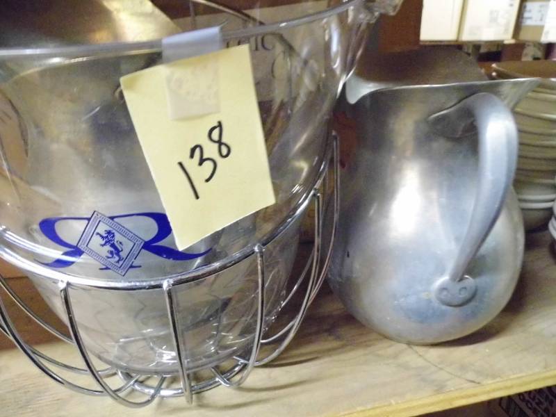 lot 138 image: Wine Bucket - Water Pitchers - Cutting Boards