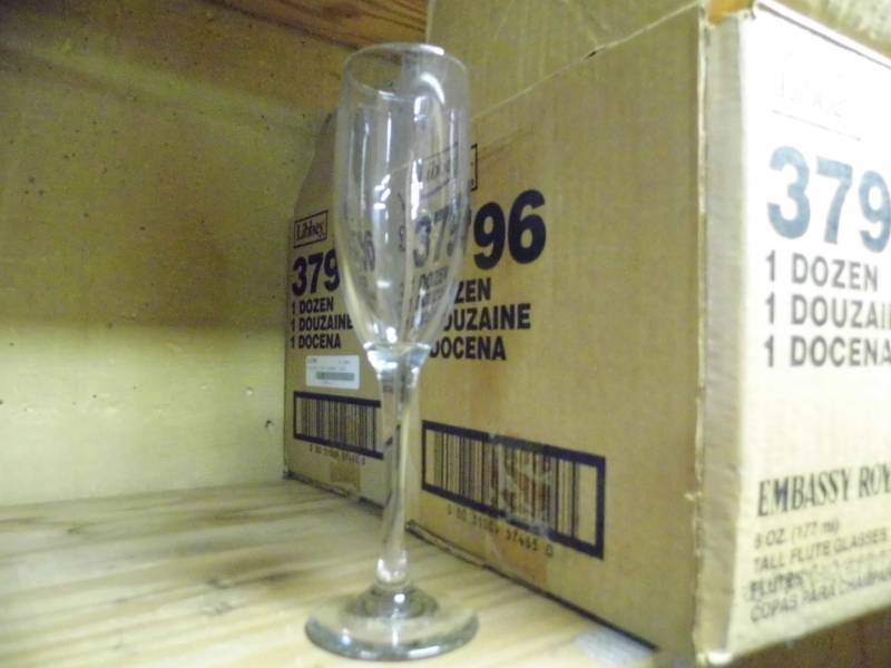 lot 150 image: 3 Boxes Champagne Glasses