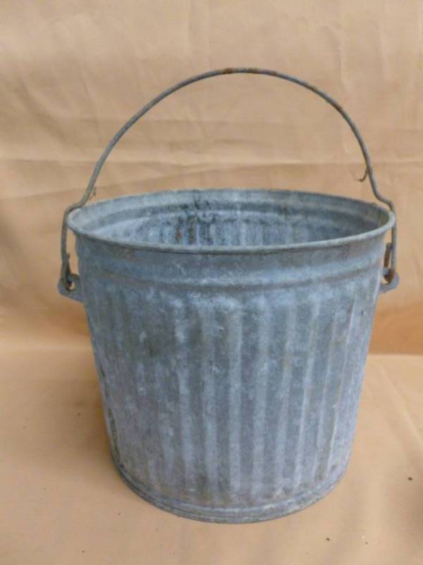 Vintage Galvanized Steel Pail