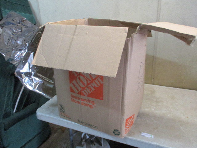 lot 65 image: Box of office supplies and tools