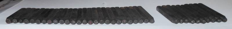 lot 182 image: Metal Stamps A-Z  Ampersand (&) and 0-8 (can use 6 as a 9)