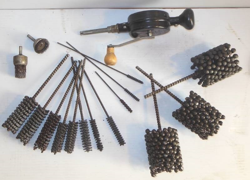 lot 74 image: Cylinder Hones, Zim Manufacturing Hand Crank and Parts