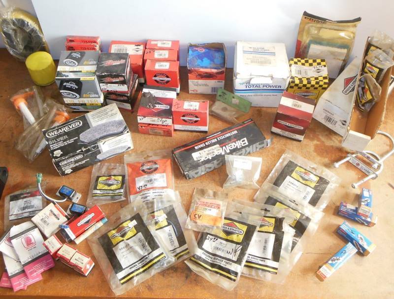 lot 81 image: Hundreds of Dollars in New Parts Including Teledyne Total Power Camshaft EA110BS1 (see photos), Wisconsin Flywheel Alternator Voltage Rectifier YJ 68, Briggs & Stratton Ring Sets 555665, Wisconsin Flywheel