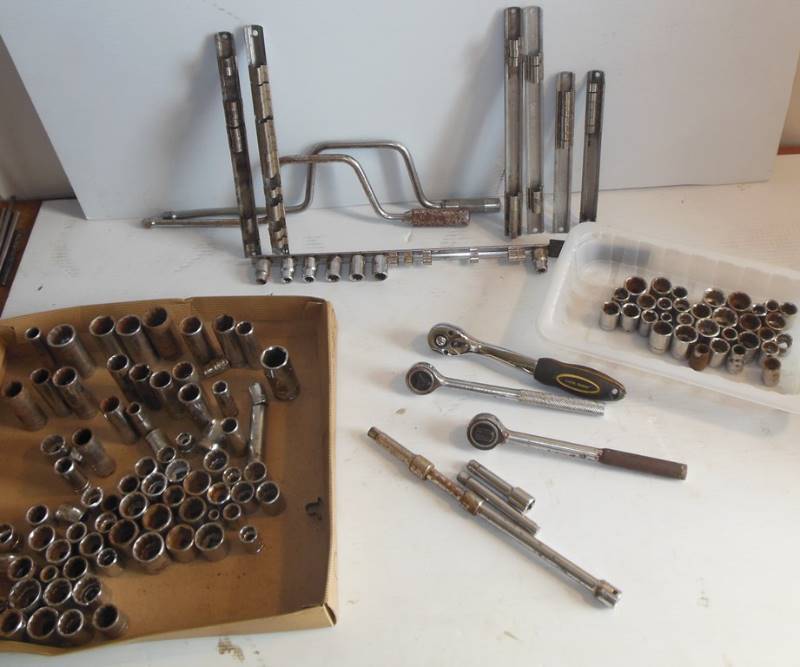 lot 97 image: 38 inch Drive Ratchets, Metric and Standard Misc. Sockets, Extensions and Holders