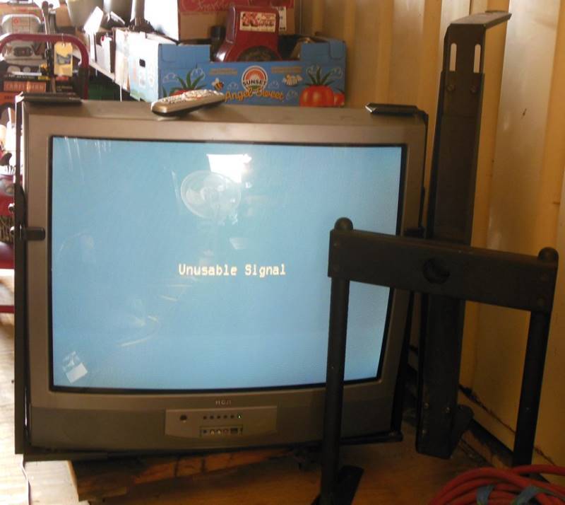 lot 102 image: 35  36 inch RCA Television with Extremely Heavy Duty Swivel Mount