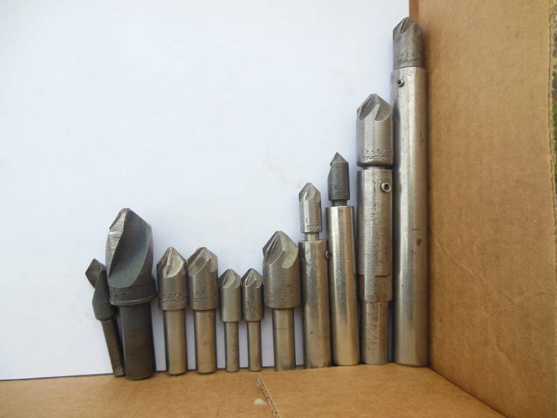 lot 106 image: Severance (and Ford) Countersinks CK 38 - 41, CK 58 - 45, CK-34 - 45 CK-58 - 41 6-Flute Counter sink HSS  34-82 Ford-79 58-90