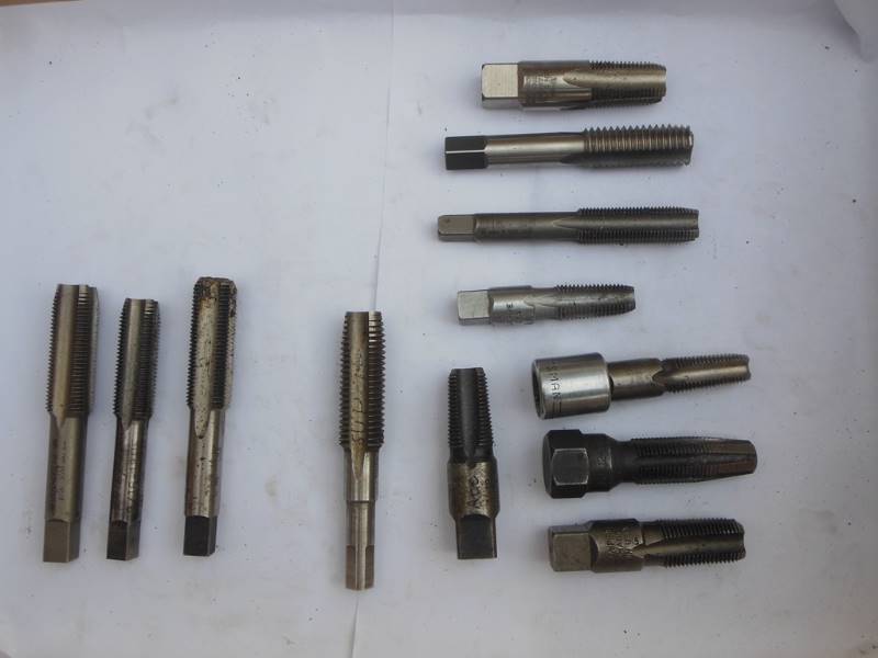 lot 108 image: Drill Taps  Including Snap-on #T126 58-18NF Drill Thread Tap, Snap-on Drill Tap 916-18NF Use 3364 Drill, Ace 38 18 NPT, 38 Pipe Tap, KD 2124 Spark Plug Reamer Tap for 14 mm and More