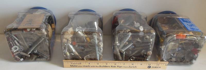 lot 118 image: Four Containers filled with Items from Tool Box - Unsorted