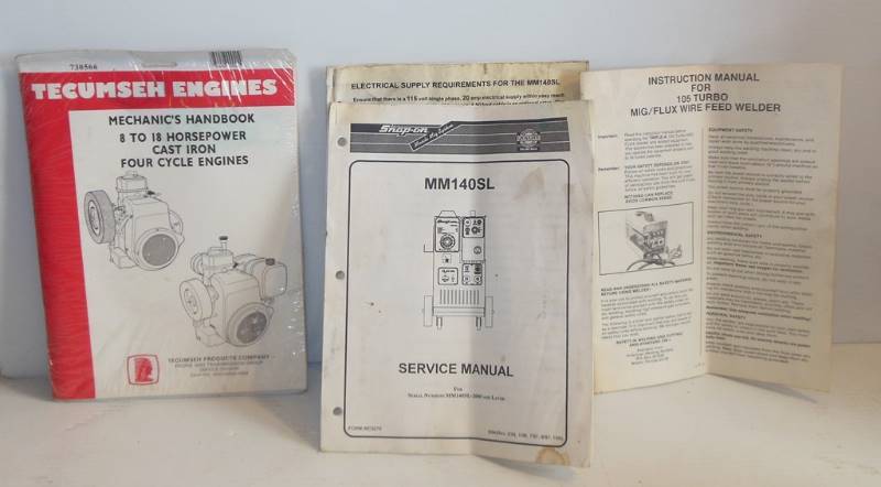 lot 134 image: Handbook and Manuals- Tecumseh, Snap-on and American Welding Society